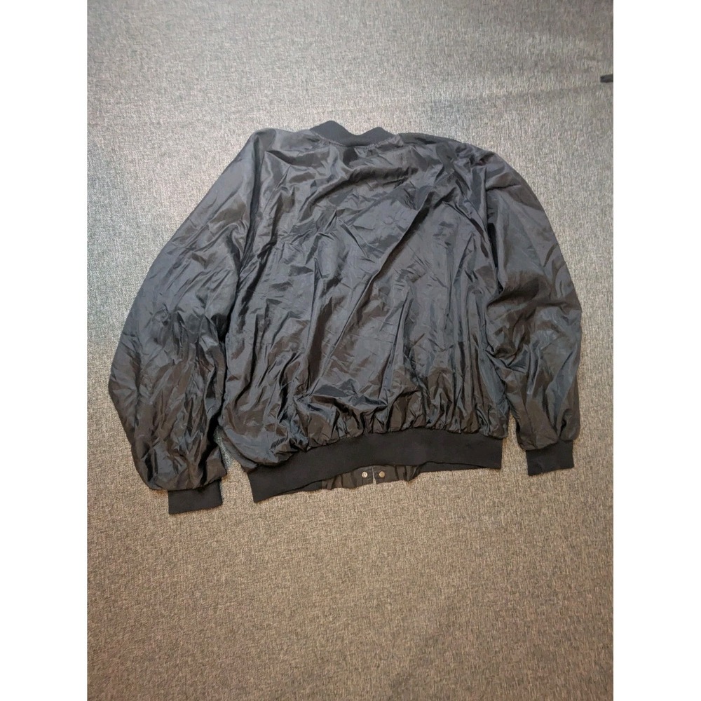 Vintage Hartwell Windbreaker Jacket Men's 2XL Black Long Sleeve Varsity Style - Picture 6 of 10